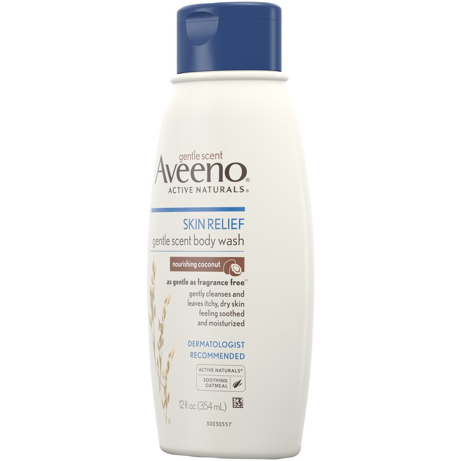 slide 2 of 6, Aveeno Skin Relief Gentle Scent Bdy Wash, 12 fl oz