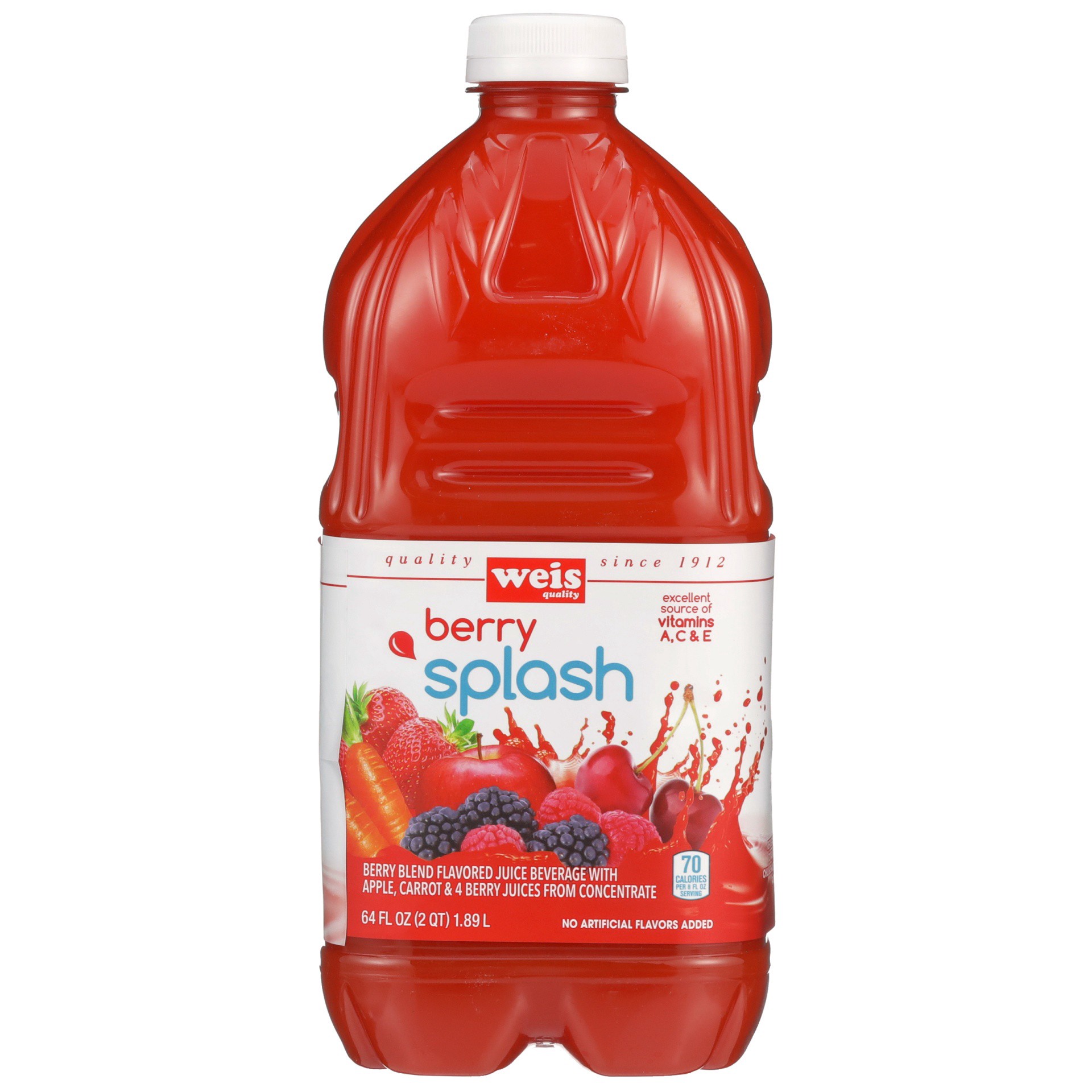 slide 2 of 6, Weis Quality Berry Splash Juice Beverage From Concentrate - 64 fl oz, 64 fl oz