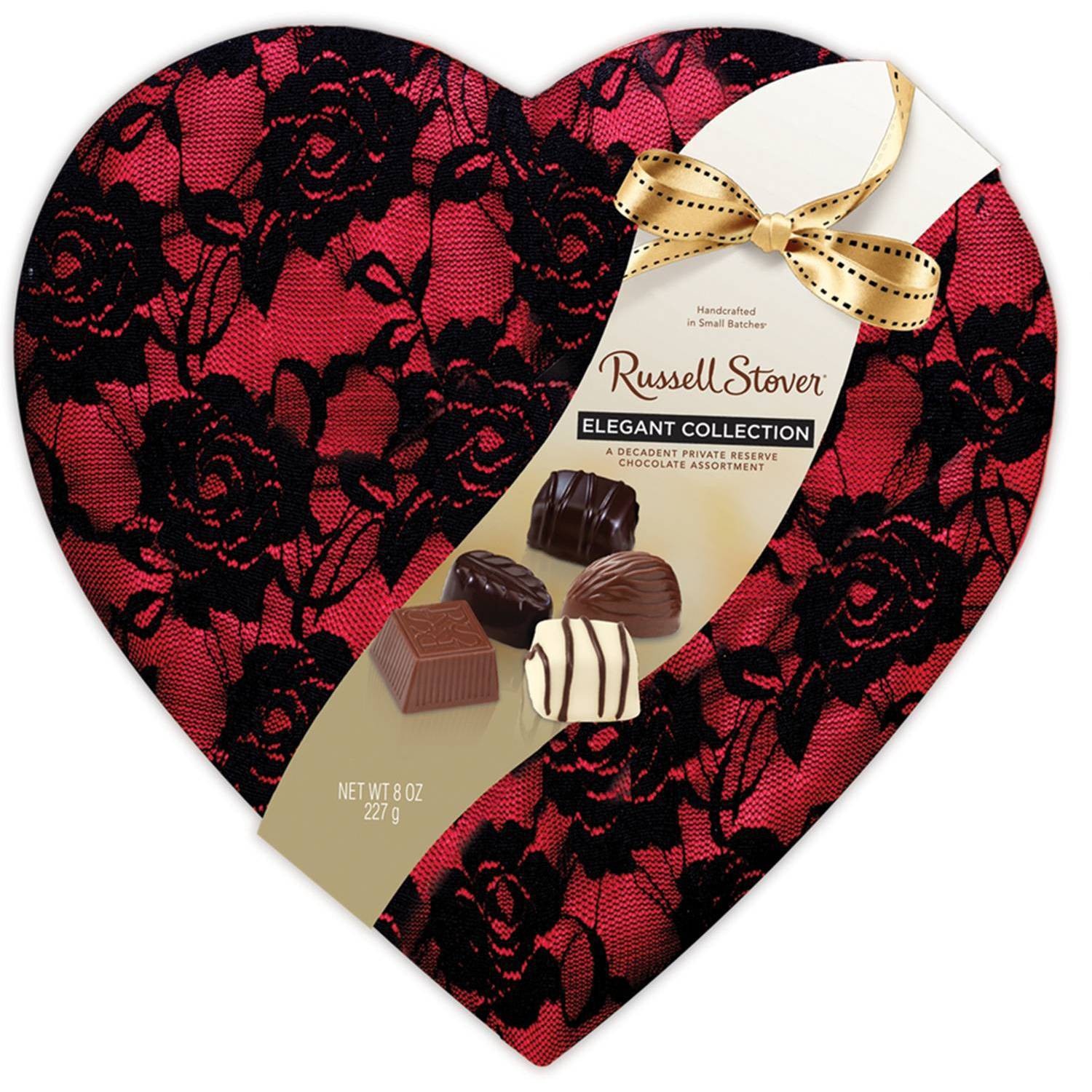 slide 1 of 8, Russell Stover Elegant Collection Valentine Chocolates, 8 oz