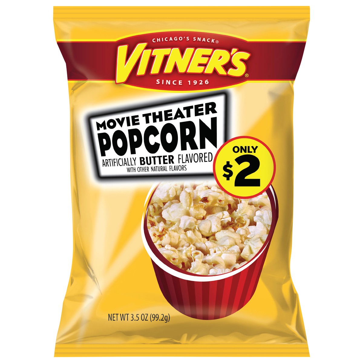 slide 10 of 12, Vitner's 3.5 oz Vitner's Movie Theater Butter Popcorn, 3.5 oz