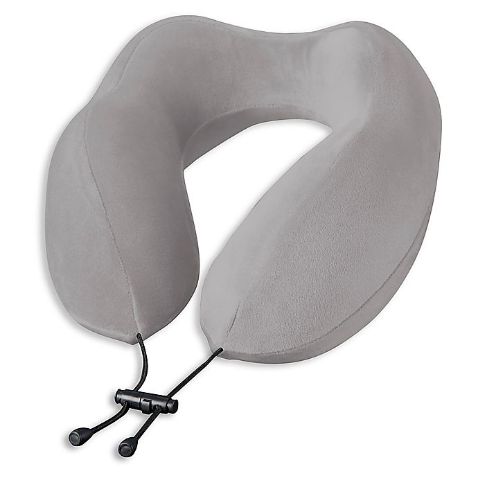 slide 1 of 2, Brookstone Total Comfort Charcoal Travel Pillow - Grey, 1 ct