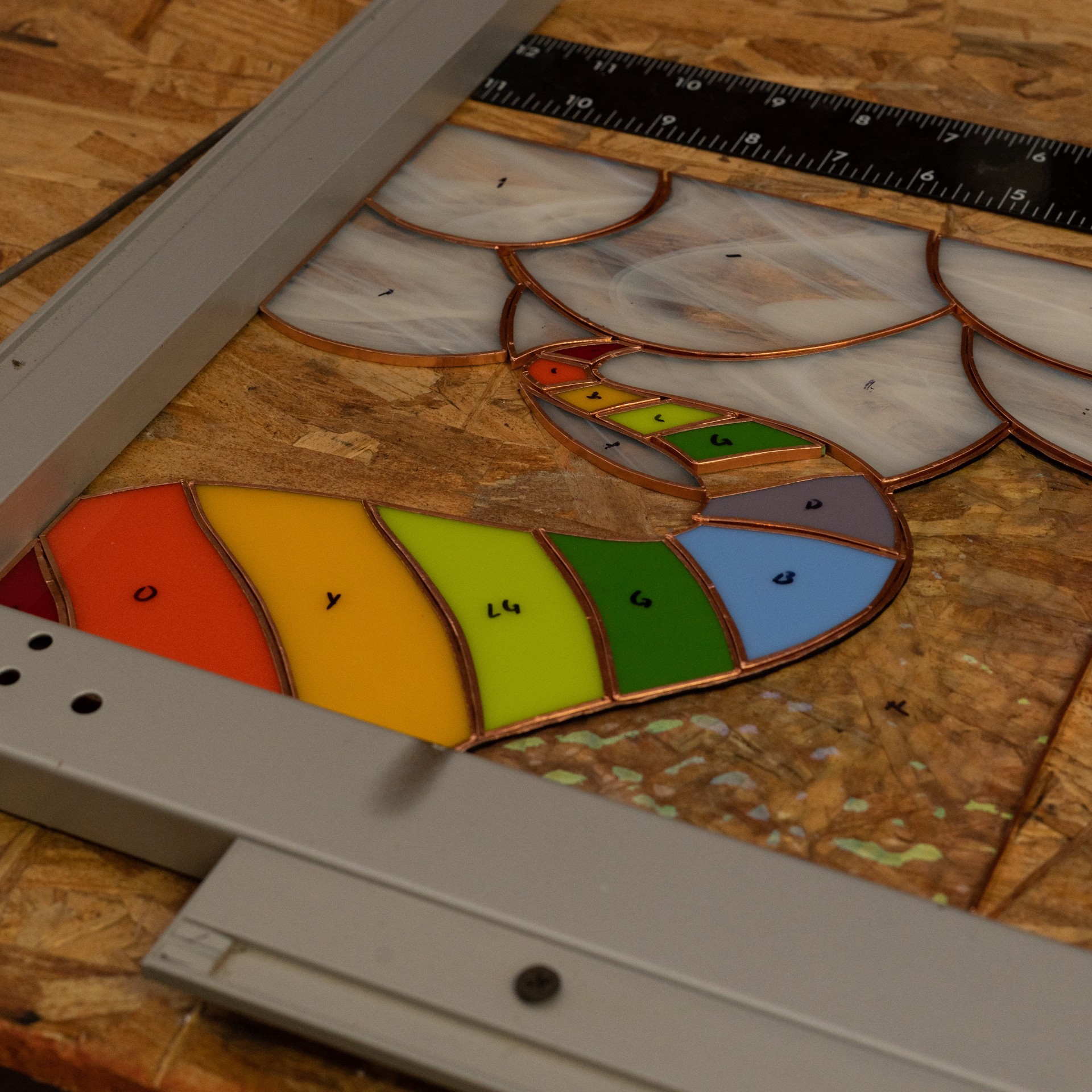 slide 6 of 6, Oceanside Glass & Tile Oceanside Compatible 12" X 12" Red Opal Smooth Fusible Glass, 12 in x 12 in