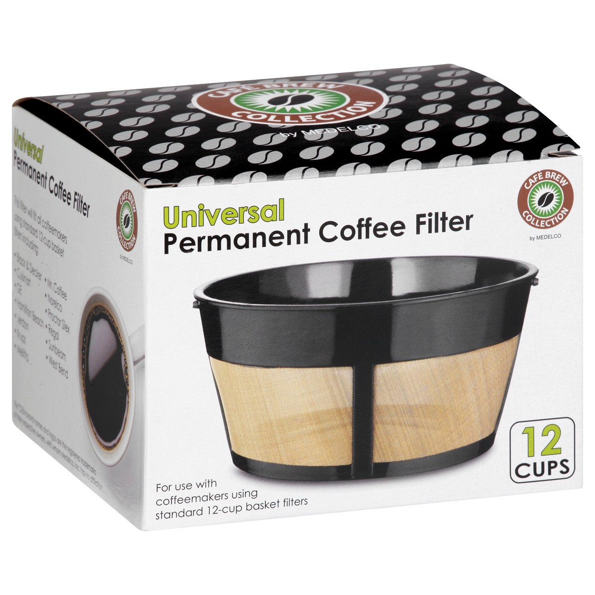 slide 2 of 9, Universal Cafe Brew Perm 12 Cup Basket Coffee Filter, 12 cups