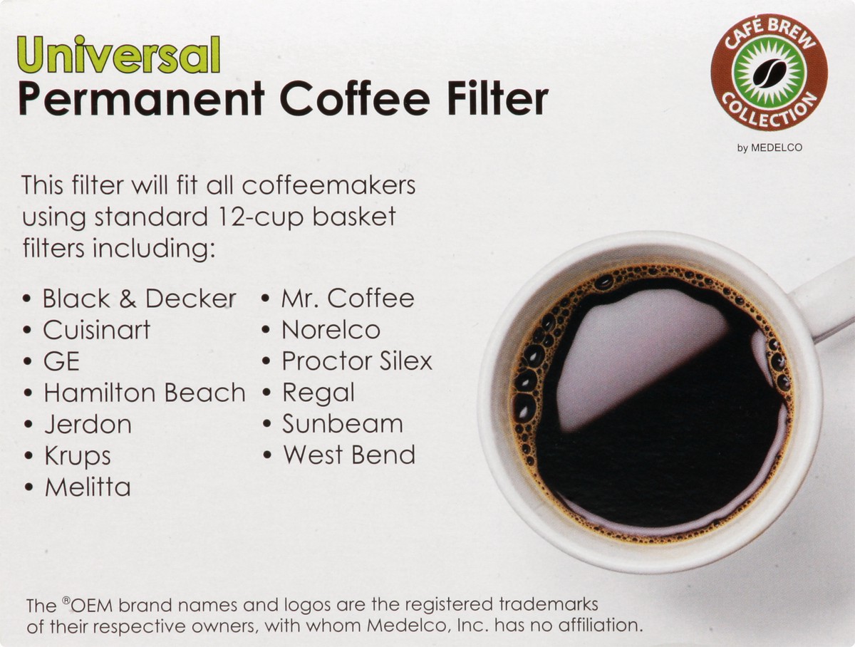 slide 2 of 9, Universal Cafe Brew Perm 12 Cup Basket Coffee Filter, 1 ct