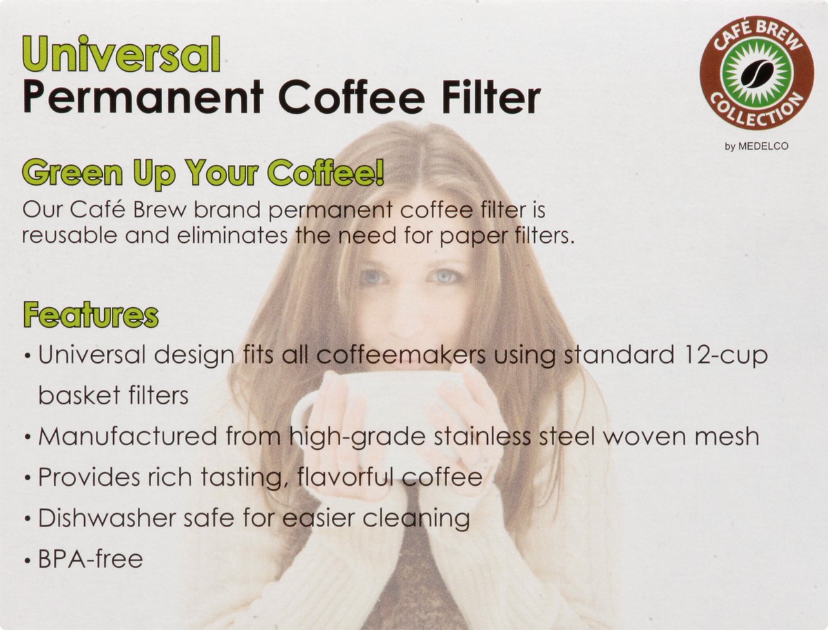 slide 8 of 9, Universal Cafe Brew Perm 12 Cup Basket Coffee Filter, 12 cups