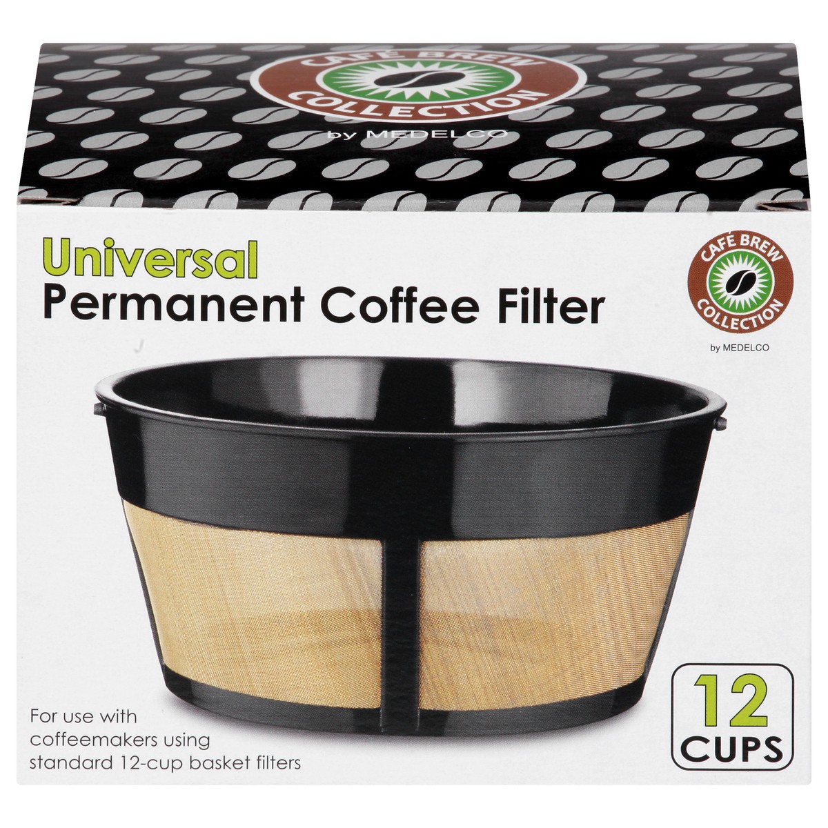 slide 1 of 9, Universal Cafe Brew Perm 12 Cup Basket Coffee Filter, 12 cups