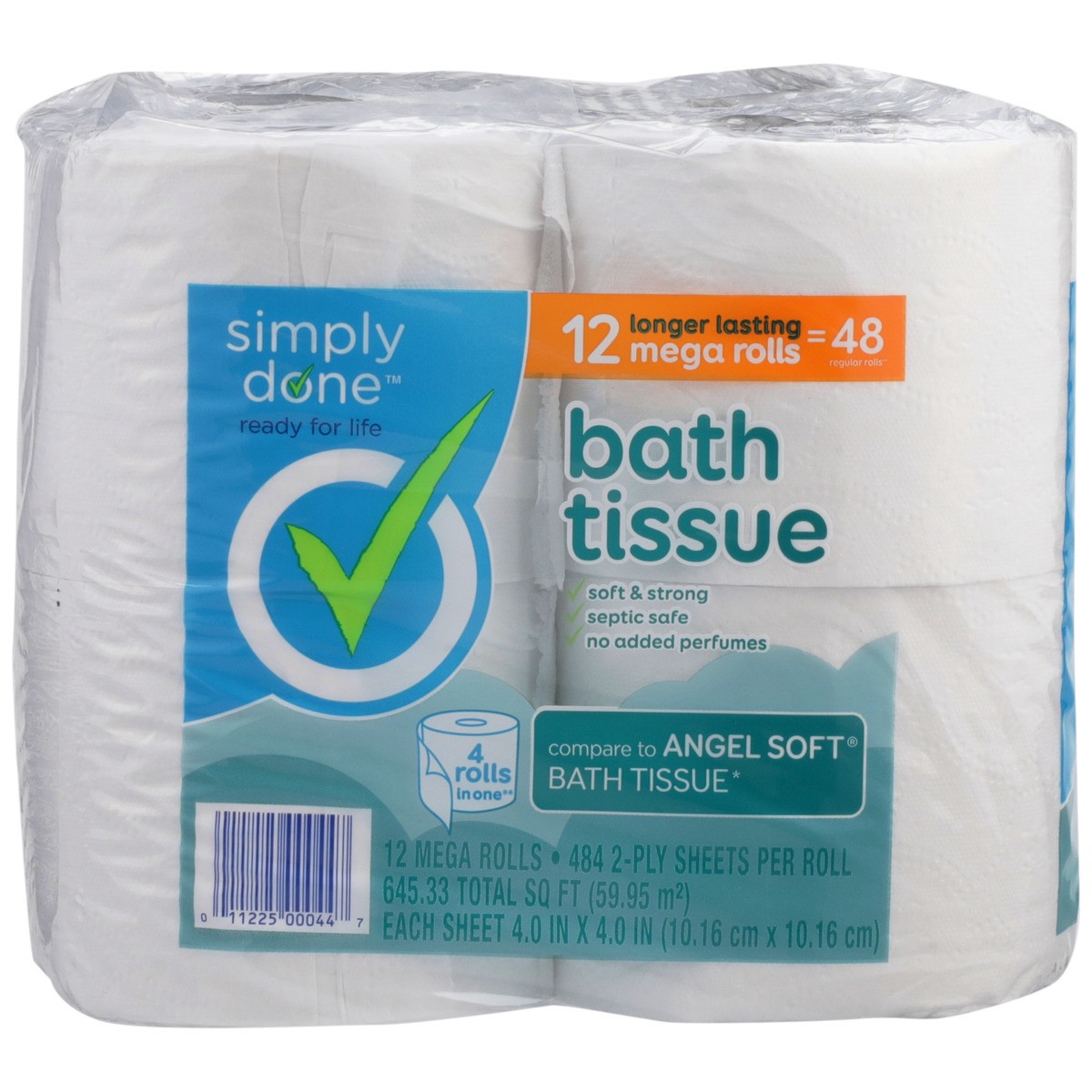 slide 7 of 8, Simply Done Mega Rolls Bath Tissue, 12 ct