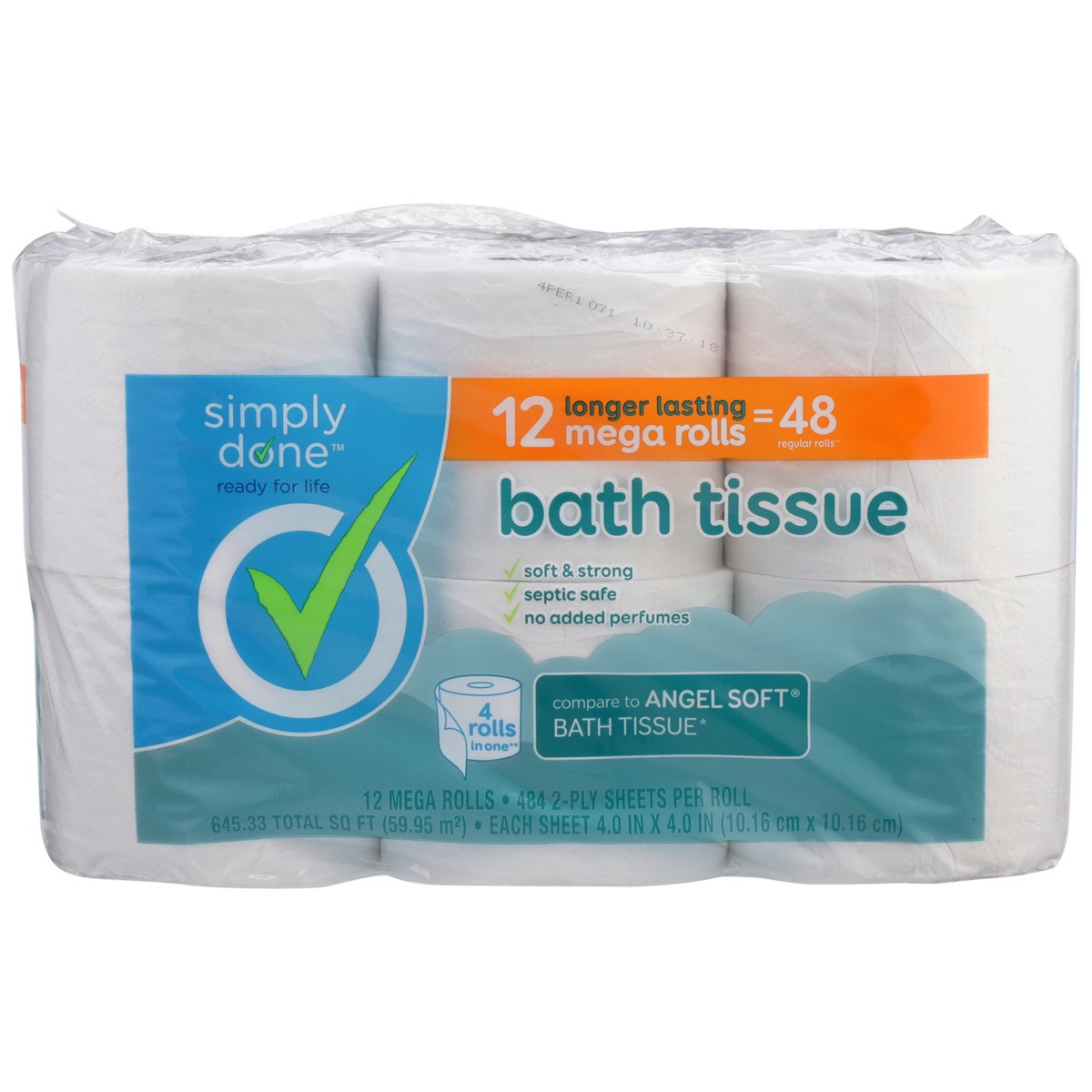 slide 2 of 8, Simply Done Mega Rolls Bath Tissue, 12 ct