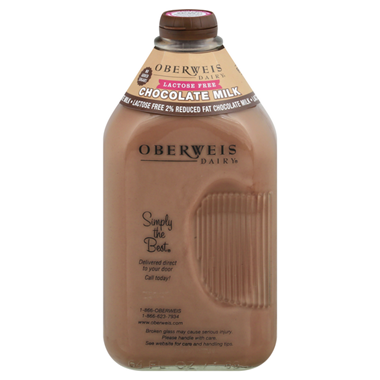 slide 1 of 1, Oberweis Lactose Free Chocolate Milk, 64 fl oz