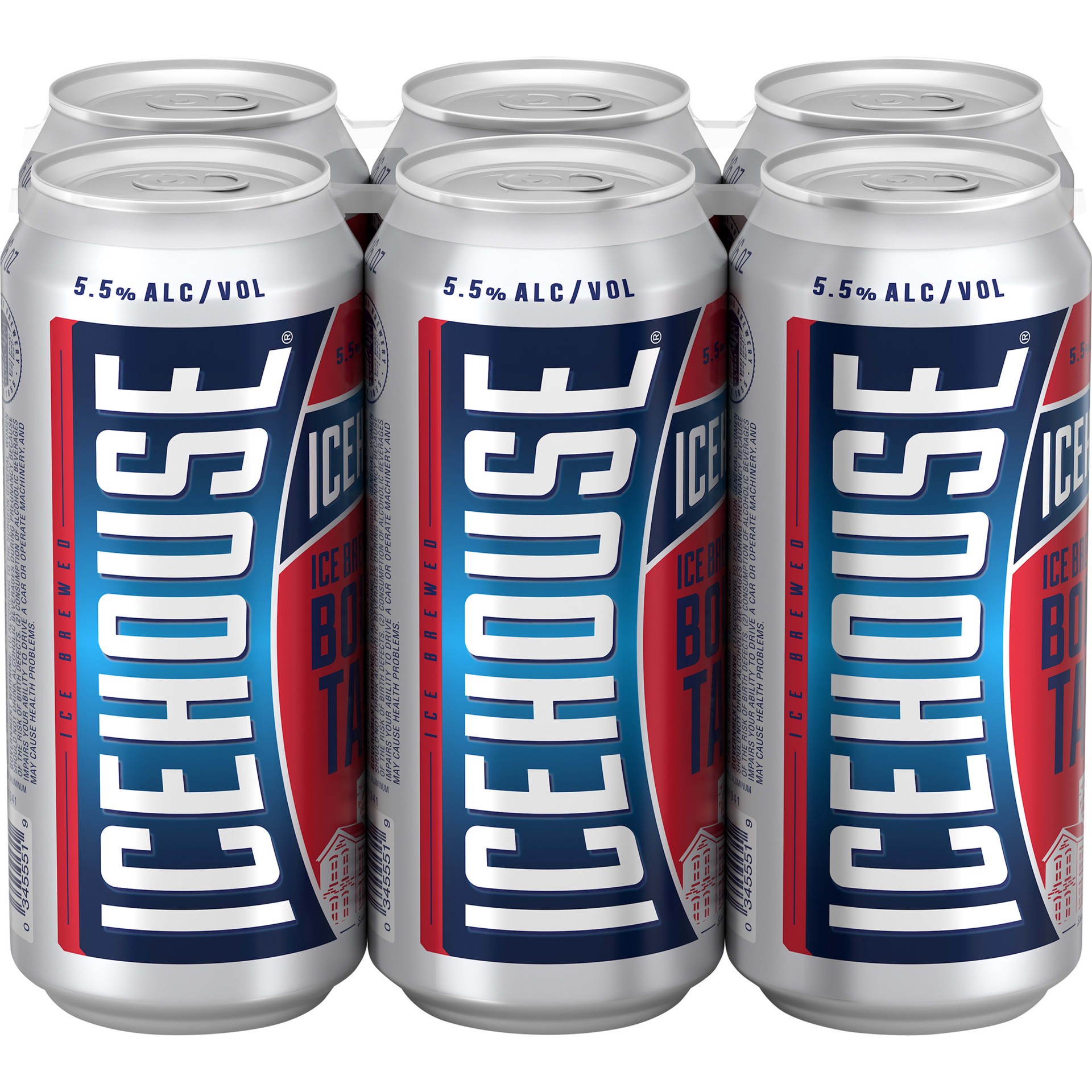 slide 3 of 4, Icehouse Beer, American Lager, 6 Pack, 16 fl. oz. Cans, 5.5% ABV, 16 fl oz