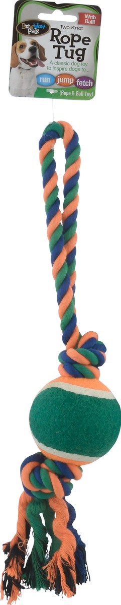 slide 6 of 10, BowWow Pals Two Knot Rope Tug Rope & Ball Toy 1 ea, 1 ct