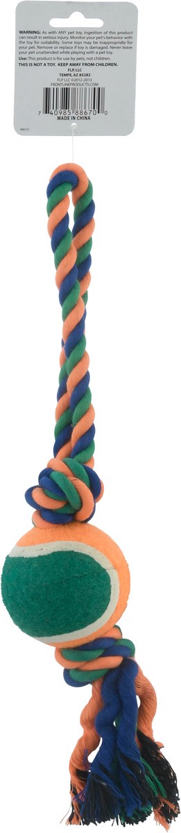 slide 10 of 10, BowWow Pals Two Knot Rope Tug Rope & Ball Toy 1 ea, 1 ct