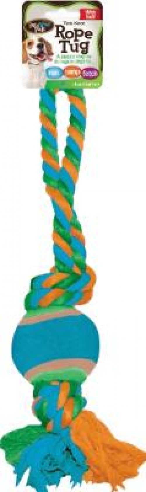 slide 1 of 1, Bow Wow Pals Knot Rope Ball Pull, 1 ct