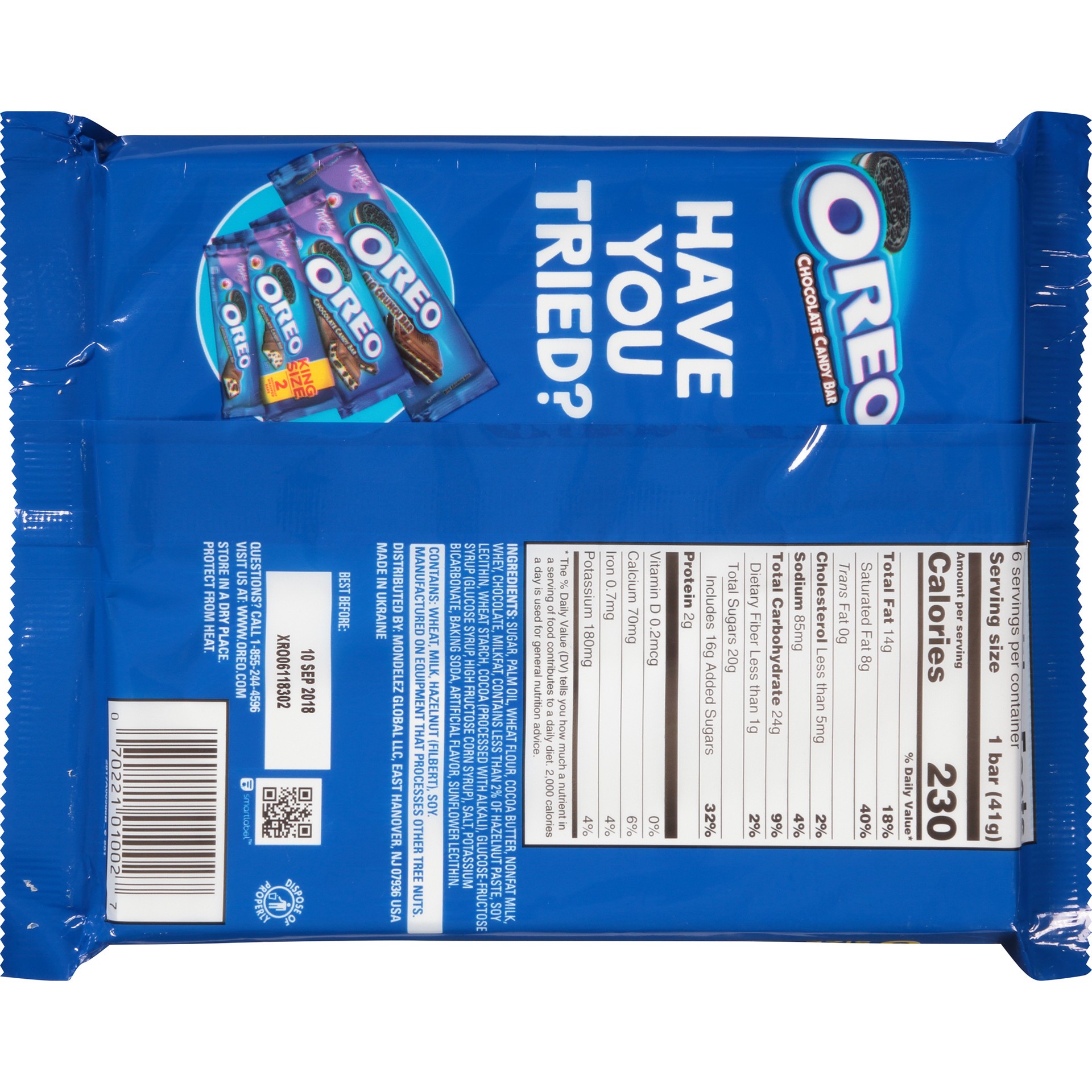 slide 2 of 5, Milka Oreo Chocolate Candy Bar, 6 pack (8.64oz), 6 ct