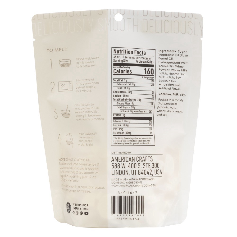 slide 2 of 2, Sweetshop™ Melt'ems™ White, 12 oz