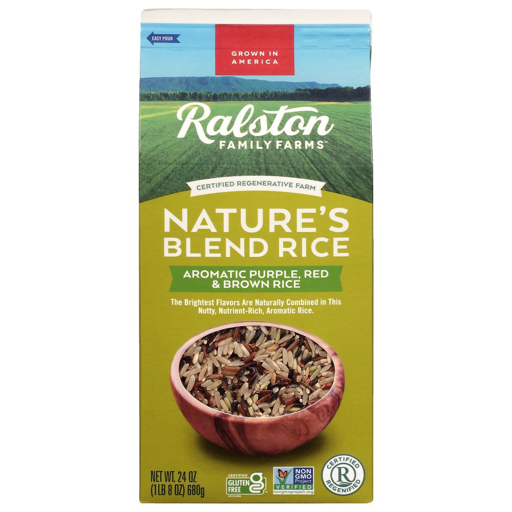 slide 1 of 4, Ralston Family Farms Brown Rice, Nature's Blend, American-Farmed, 24 oz