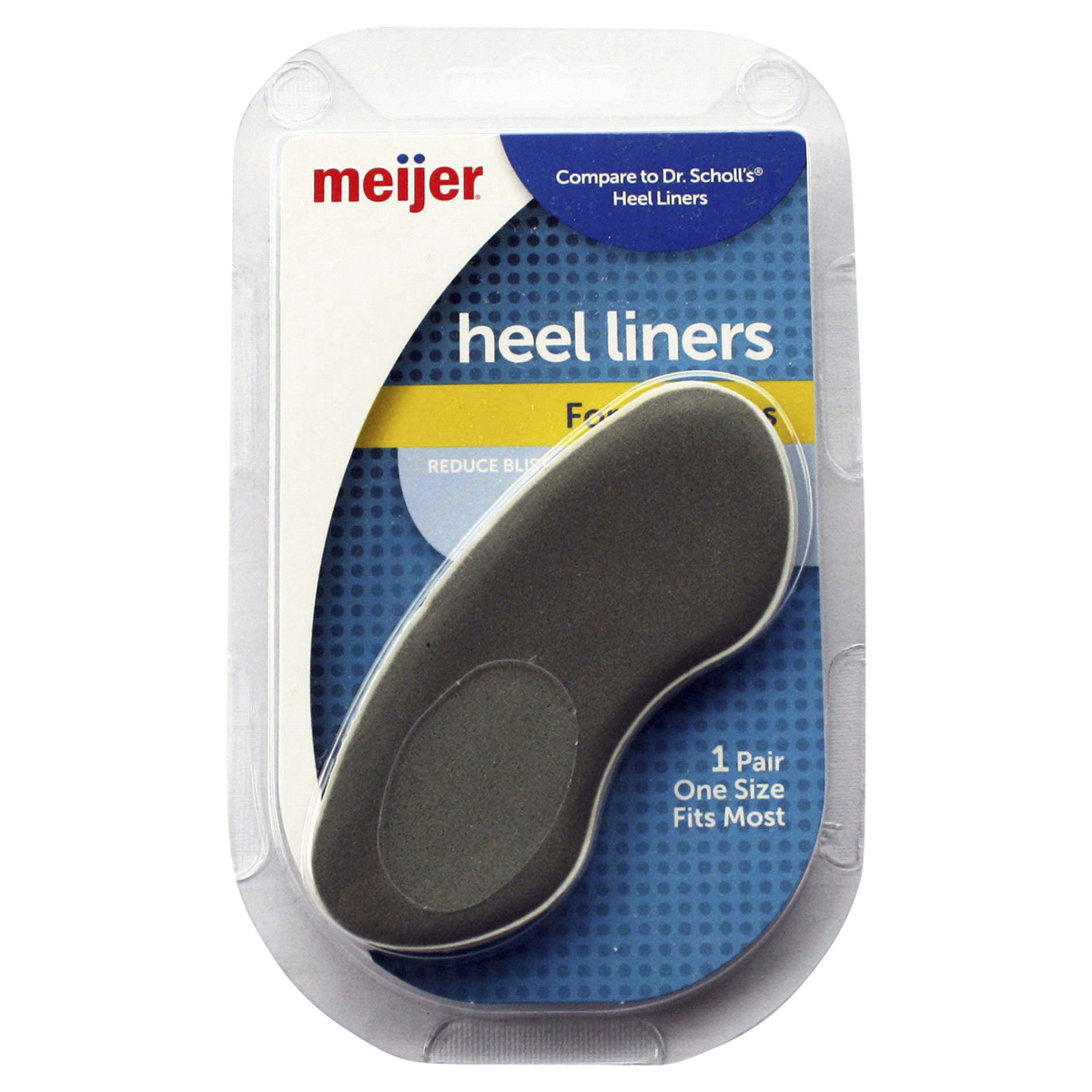 slide 1 of 2, Meijer Men's & Women's Heel Liners, 2 ct