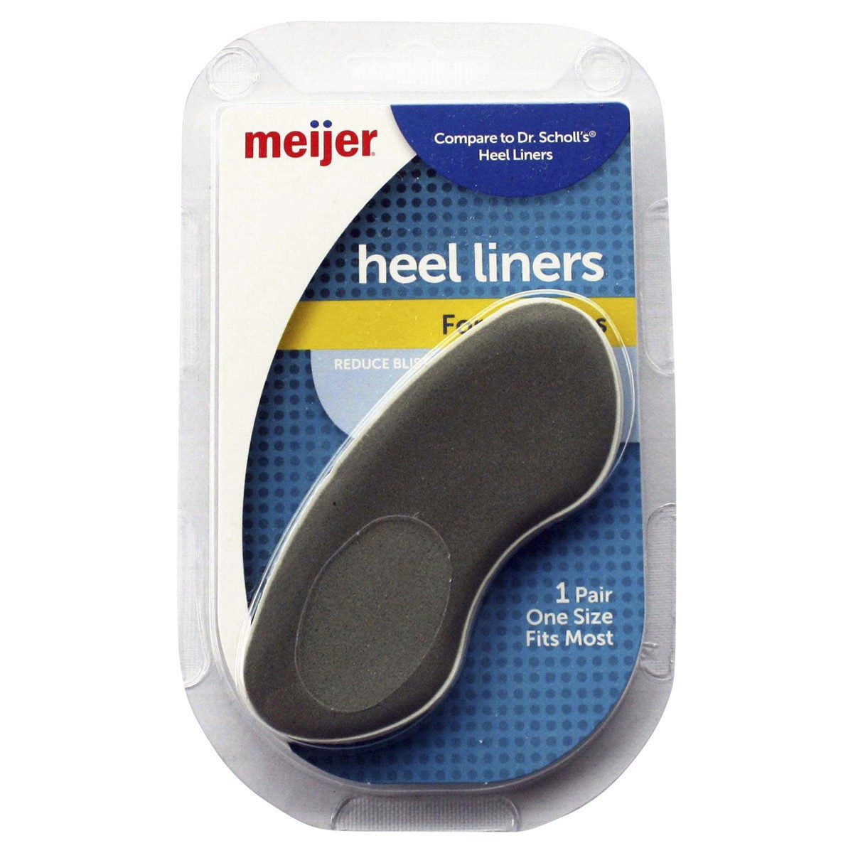 slide 1 of 5, Meijer Men's & Women's Heel Liners, 2 ct