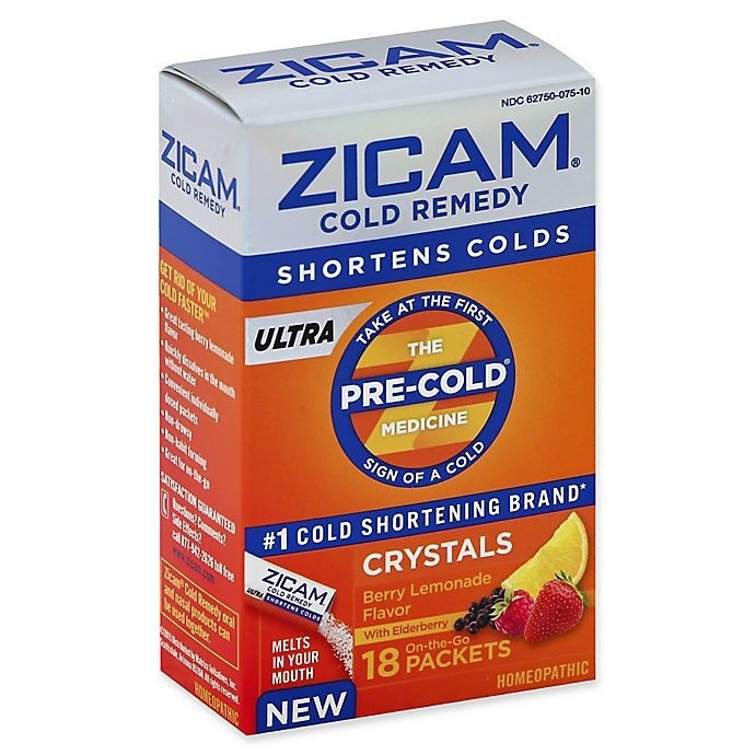 slide 1 of 1, Zicam Berry Lemonade Flavor Ultra Cold Remedy Crystals On-the-Go Packets, 18 ct