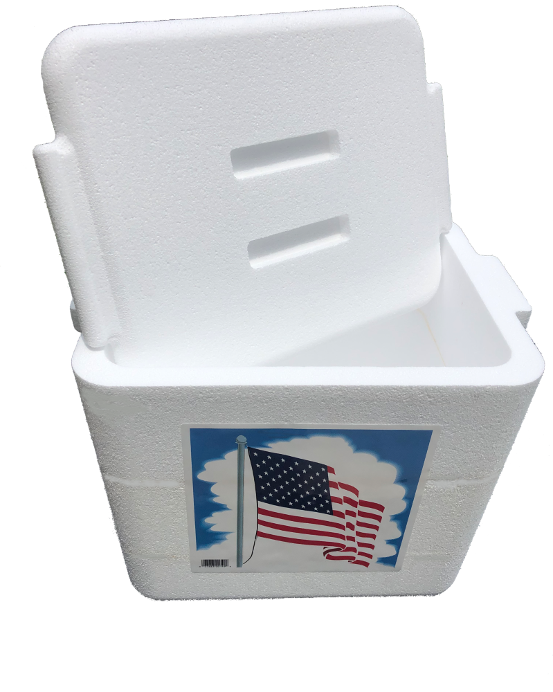 slide 1 of 1, Cryopak American Flag Foam Cooler, 22 qt