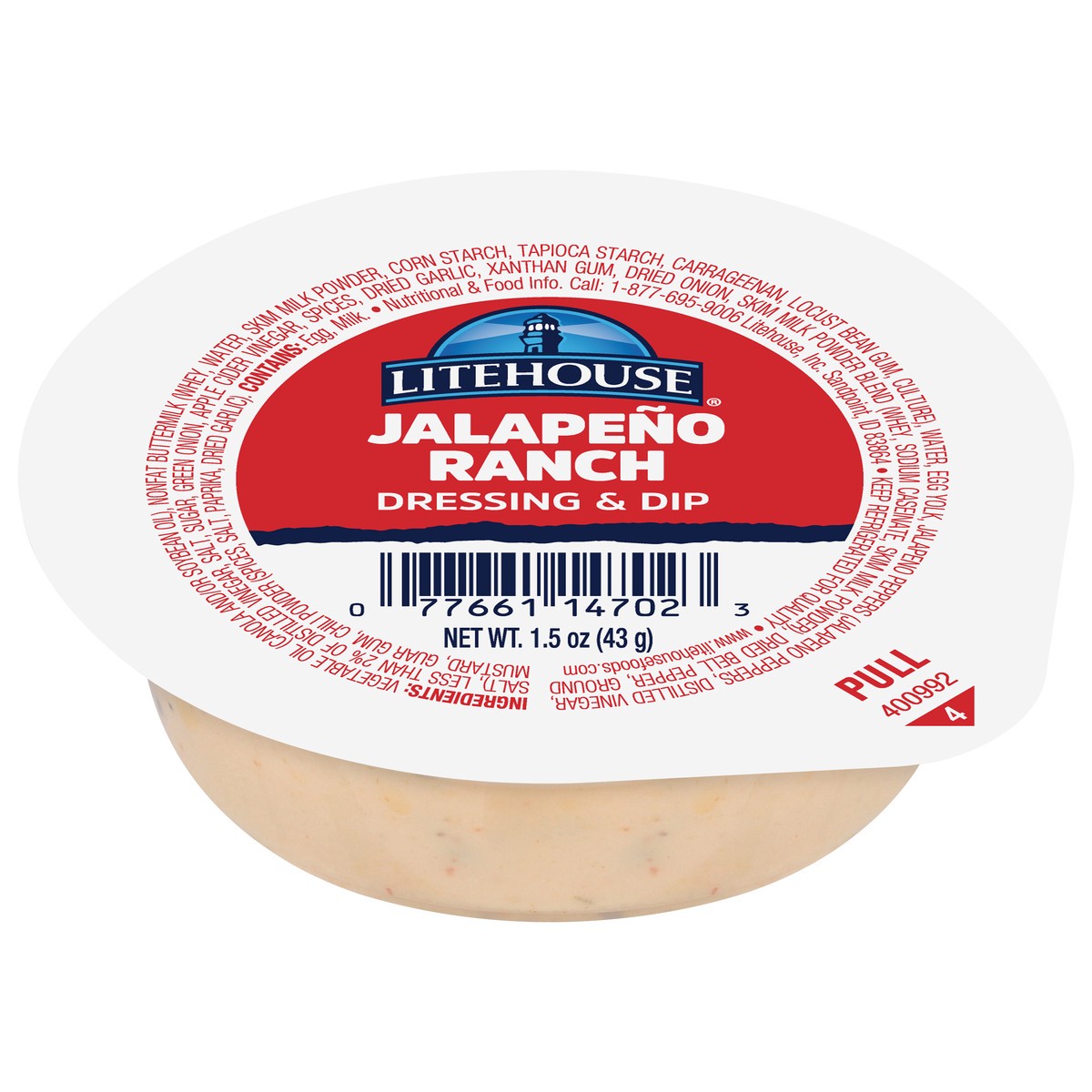 slide 1 of 8, Litehouse Jalapeno Ranch Dressing & Dip 1.5 oz, 1.5 oz