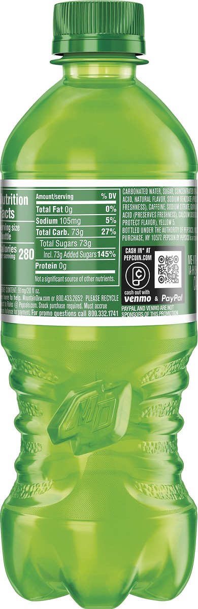 slide 2 of 7, Mountain Dew Real Sugar Soda 20 oz, 20 oz