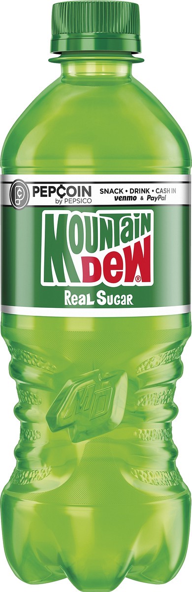 slide 3 of 7, Mountain Dew Real Sugar Soda 20 oz, 20 oz