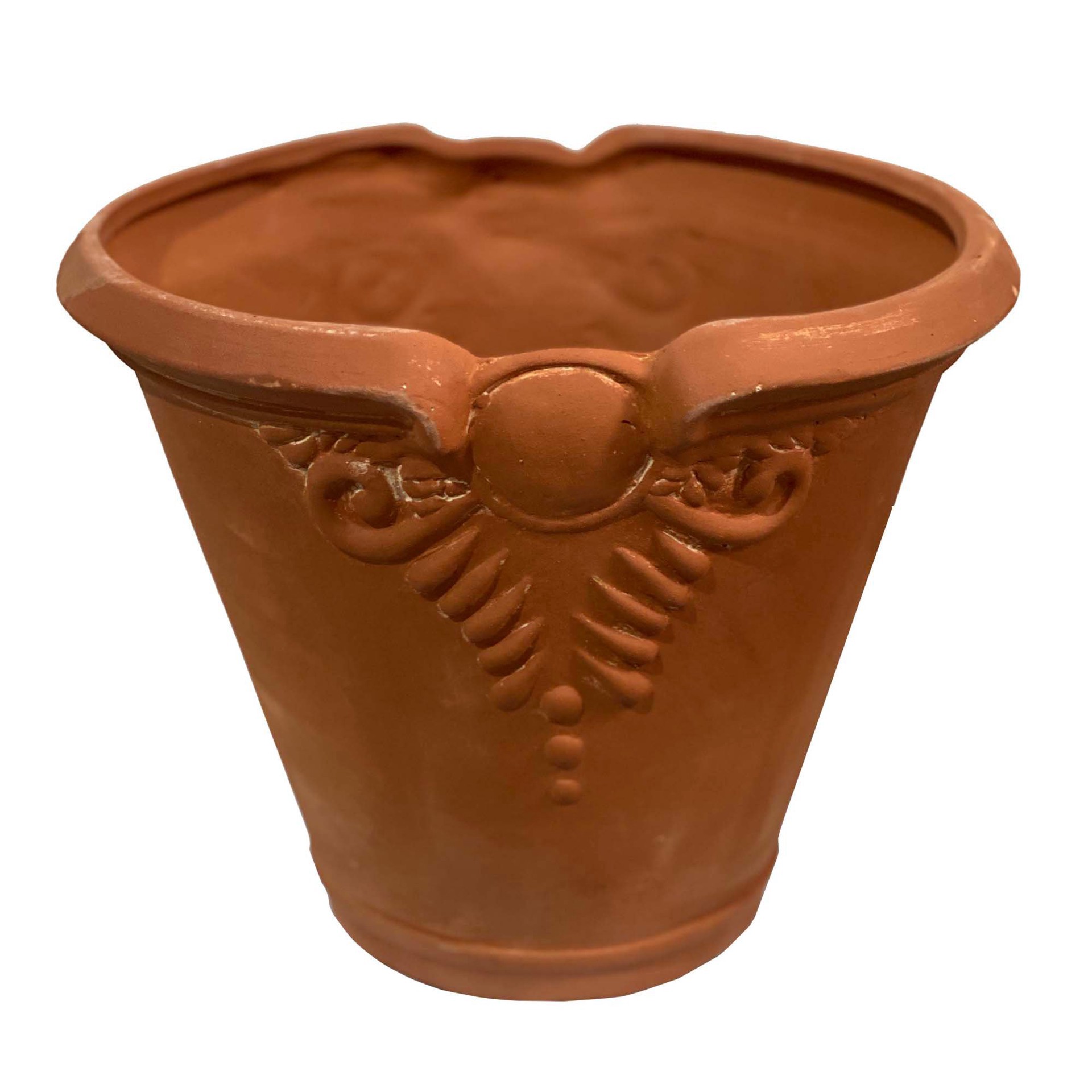 slide 1 of 1, Blue Orange Pottery Border Cup Star Italiano Planter, 1 ct