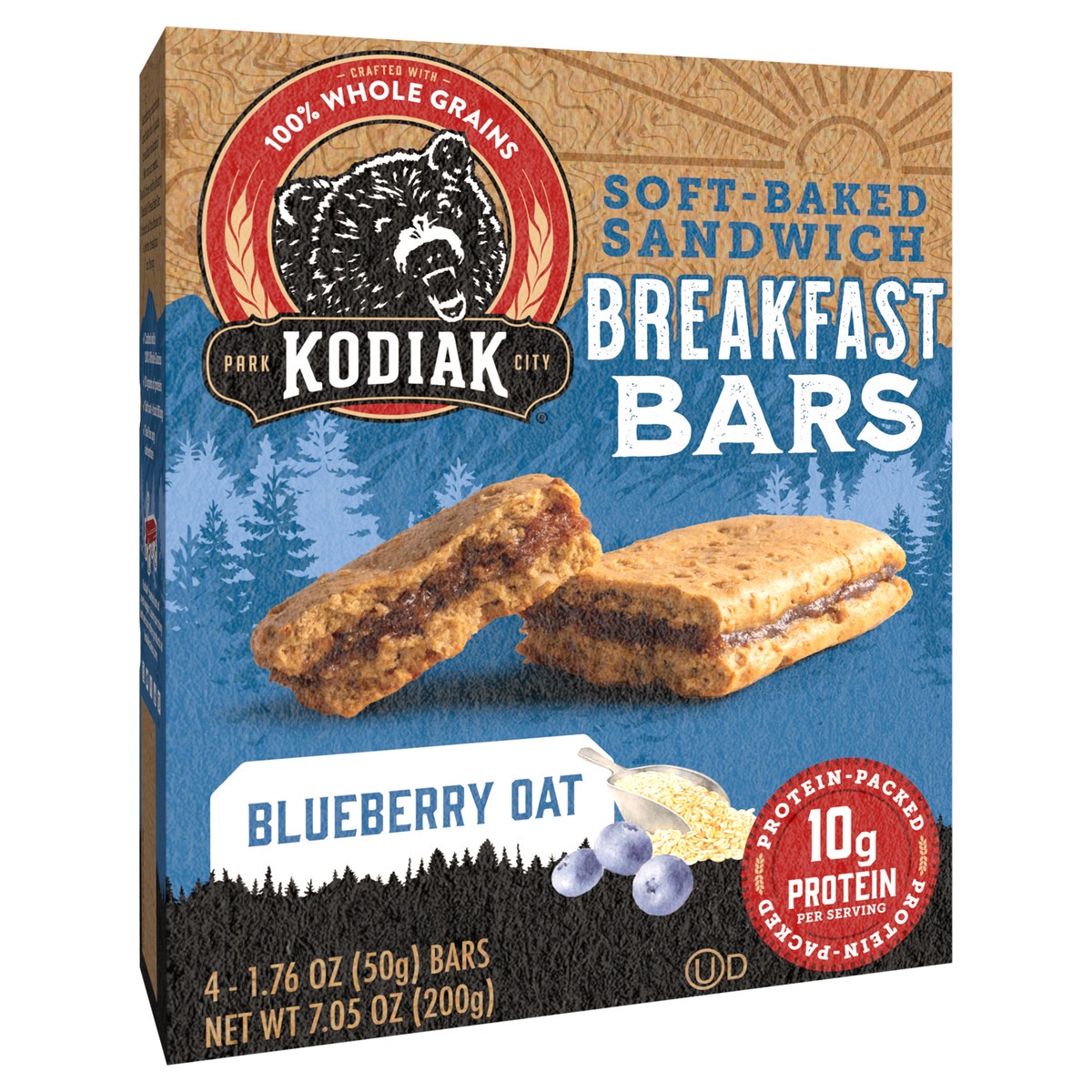 slide 7 of 8, Kodiak Cakes Breakfast Bar, Blueberry Oat, 7.05 oz, 7.05 oz
