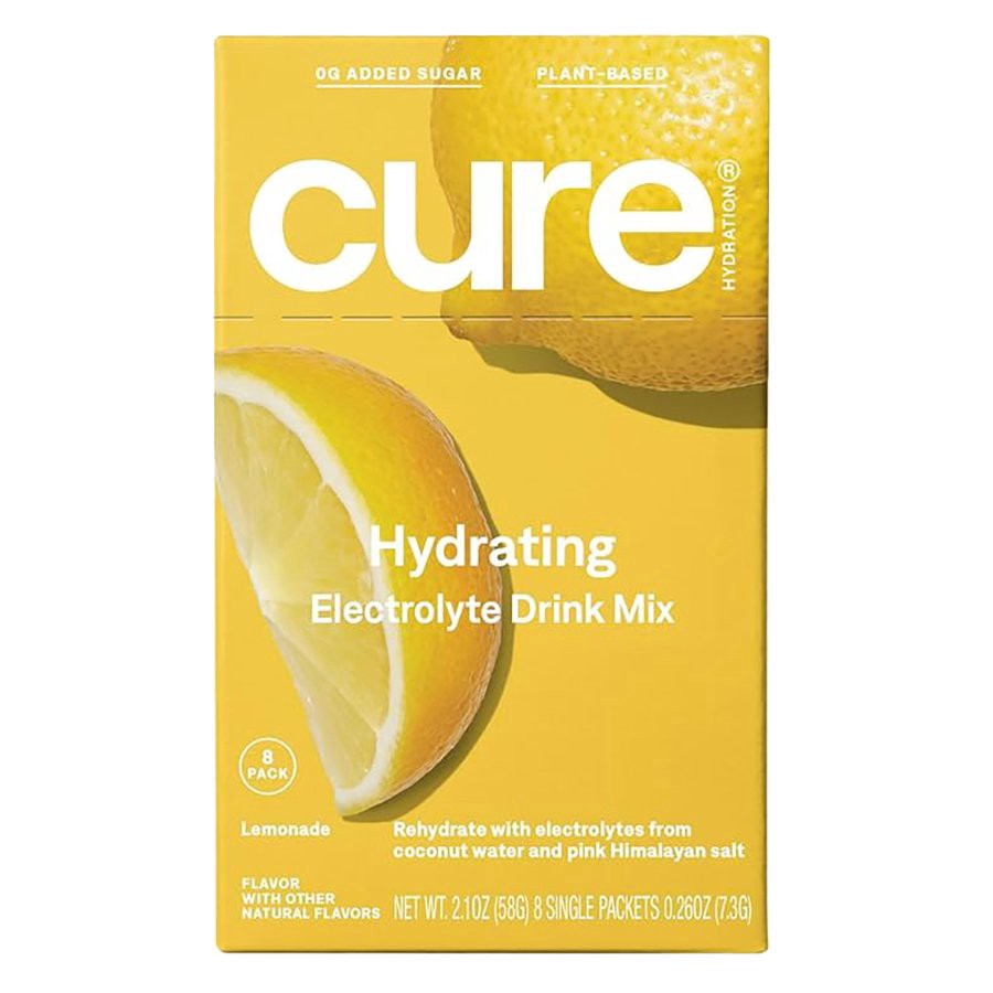 slide 1 of 1, Cure Hydration Lemonade Hydrating Electrolyte Drink Mix, 8 ct