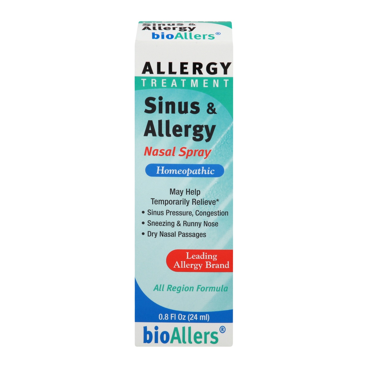 slide 1 of 1, bioAllers Allergy Treatment, Sinus & Allergy, Nasal Spray, 0.8 oz