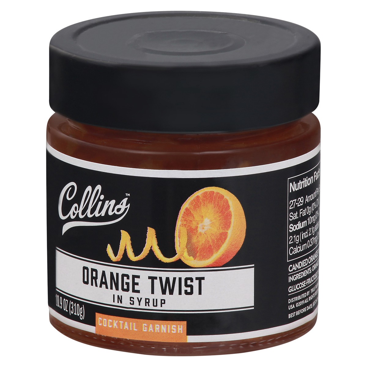 slide 9 of 11, Collins Orange Twist in Syrup Cocktail Garnish 10.9 oz, 11 oz