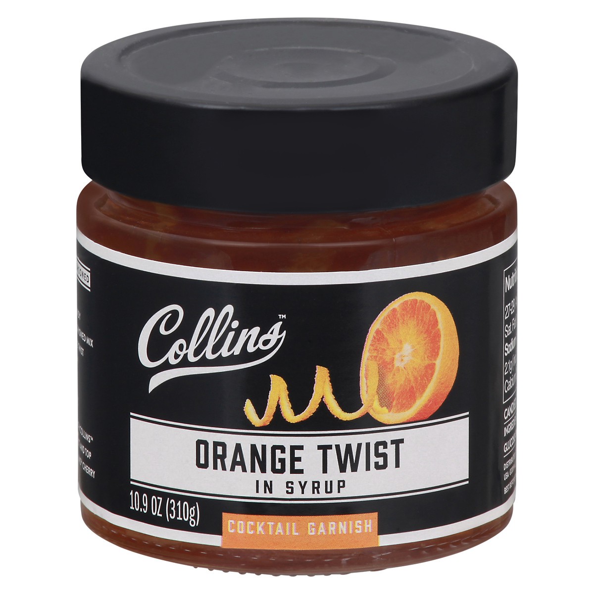 slide 5 of 11, Collins Orange Twist in Syrup Cocktail Garnish 10.9 oz, 11 oz