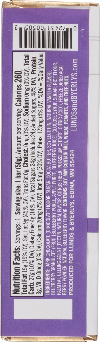 slide 5 of 13,  Premium Blueberry & Acai Dark Chocolate 1.75 oz, 1.75 oz