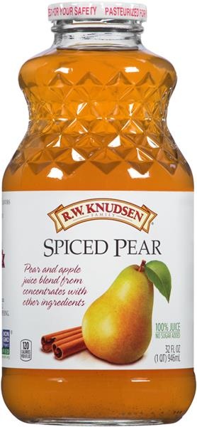 slide 1 of 1, Knudsen Spiced Pear Juice, 32 fl oz
