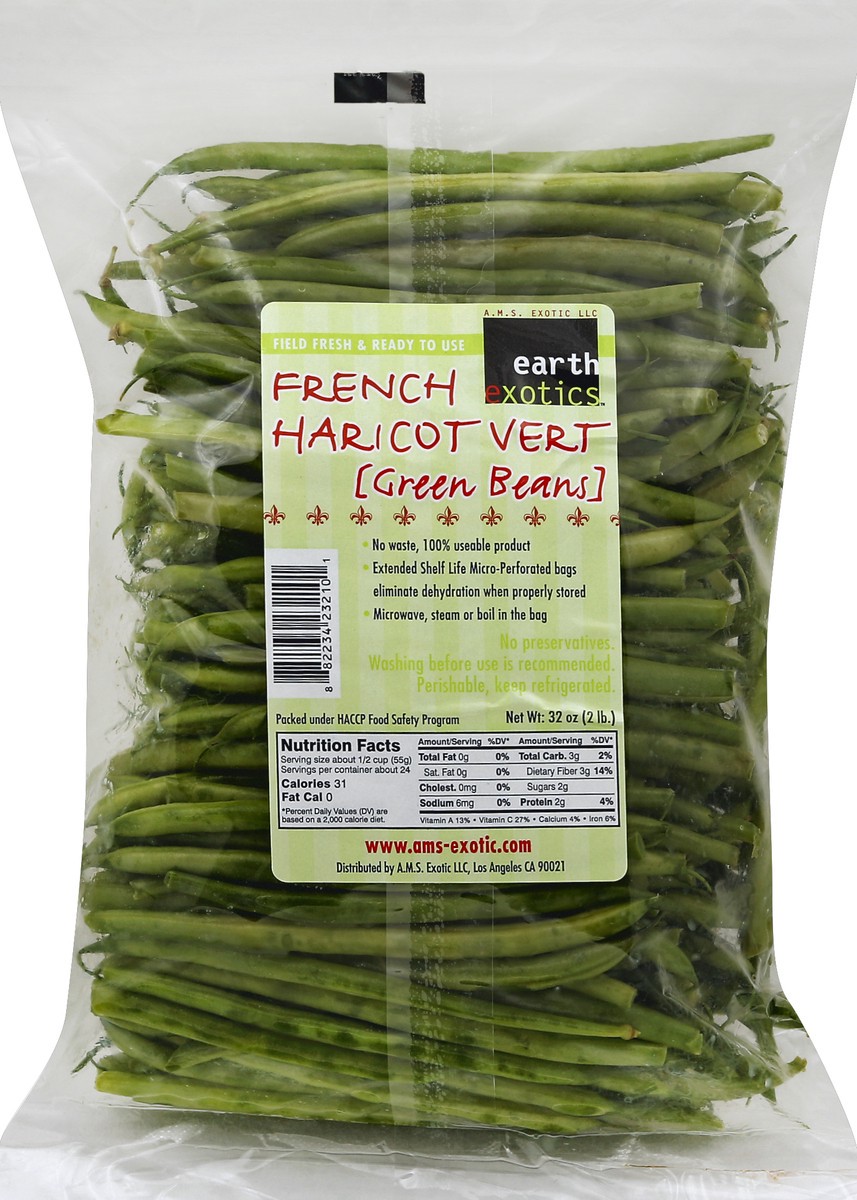 slide 4 of 6, Earth Exotics Green Beans 32 oz, 32 oz