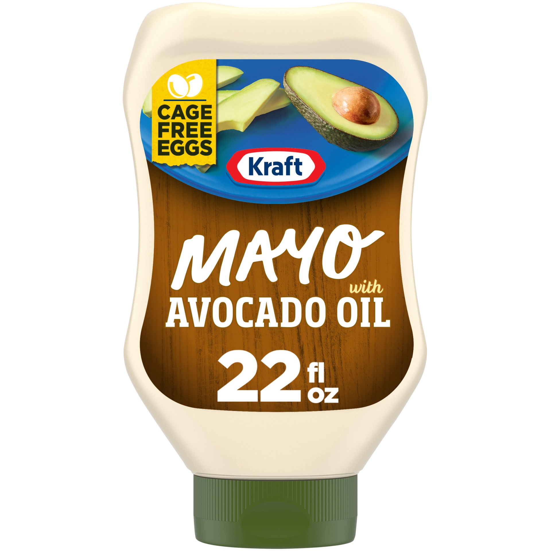 slide 1 of 3, Kraft Mayo with Avocado Oil Reduced Fat Mayonnaise Bottle, 22 fl oz