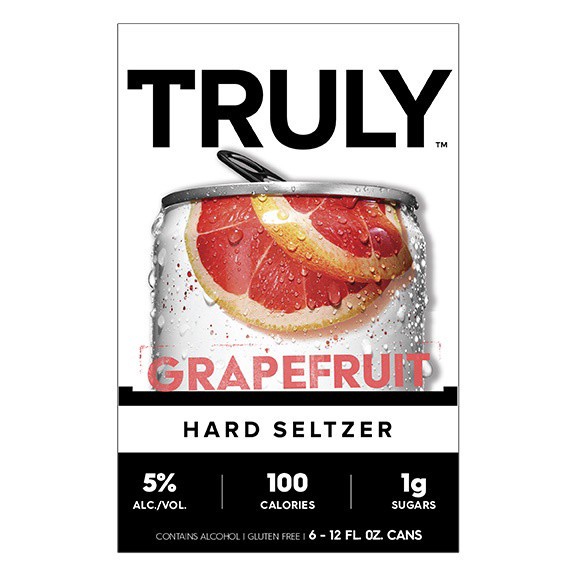 slide 4 of 4, TRULY Hard Seltzer Grapefruit, Spiked & Sparkling Water (12 fl. oz. Can, 6pk.), 6 ct; 12 oz