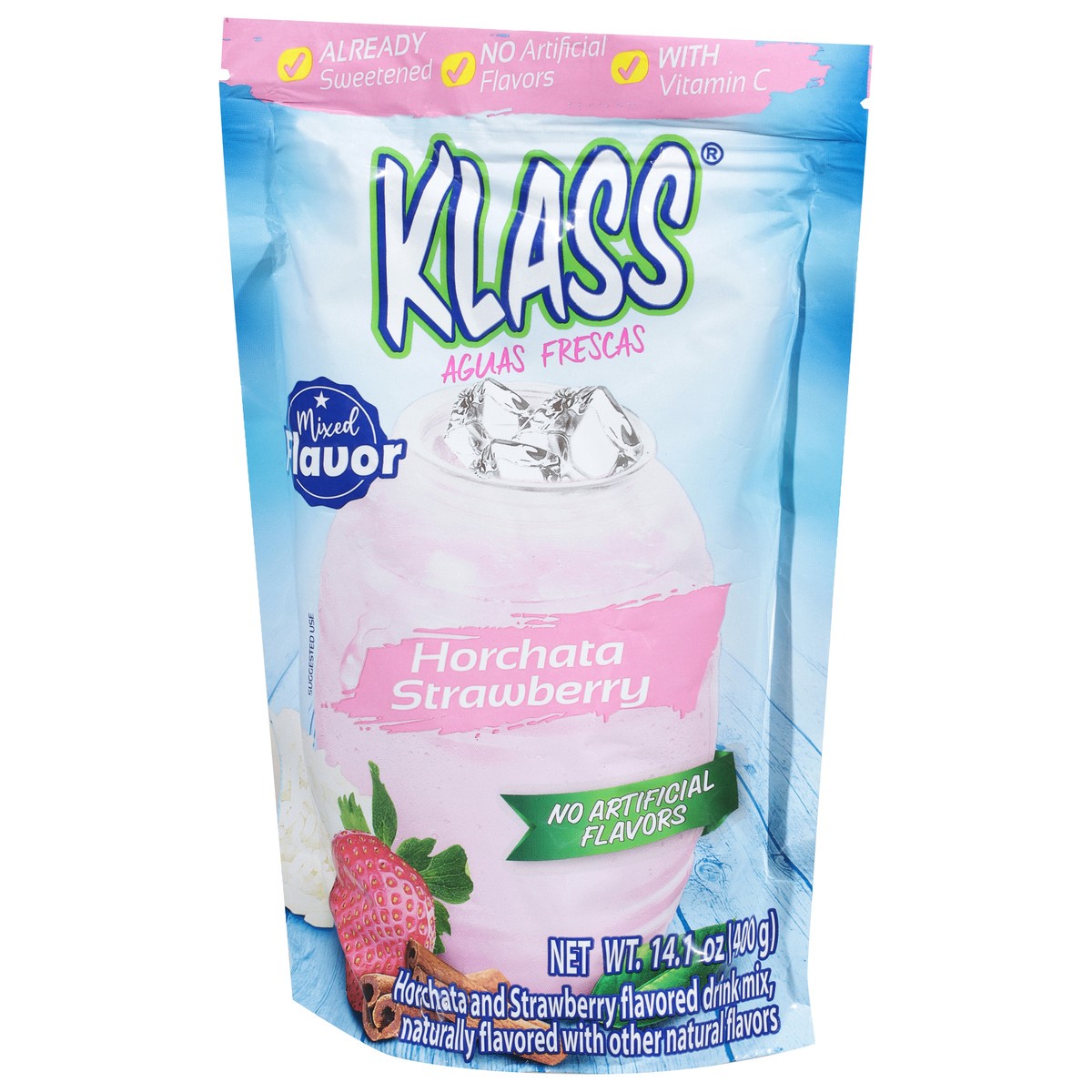 slide 6 of 13, Klass Horchata Strawberry Aguas Frescas 14.1 oz, 14.1 oz