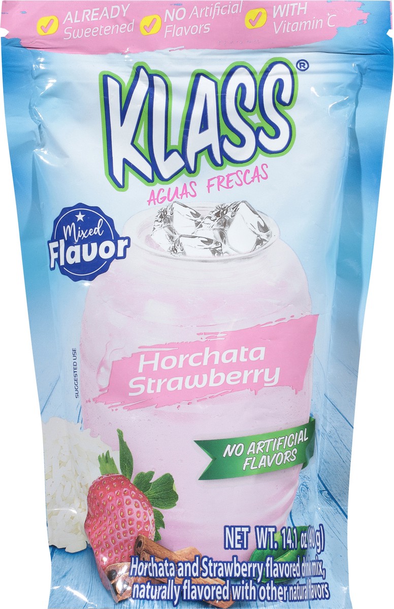 slide 9 of 13, Klass Horchata Strawberry Aguas Frescas 14.1 oz, 14.1 oz