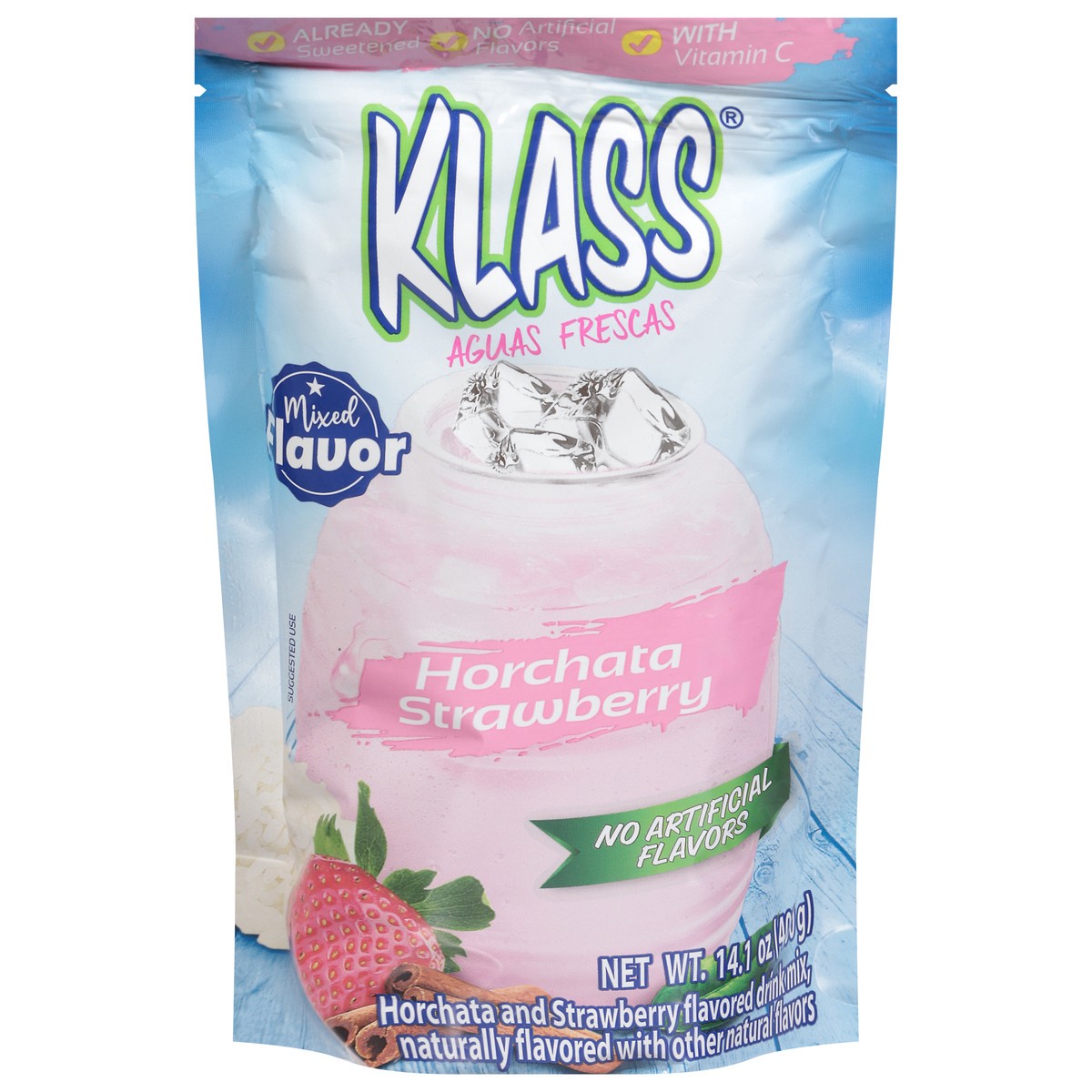 slide 1 of 13, Klass Horchata Strawberry Drink Mix 14.1 oz, 14.1 oz