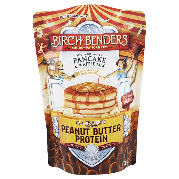 slide 1 of 1, Birch Benders Peanut Butter Protein Pancake And Waffle Mix, 16 oz