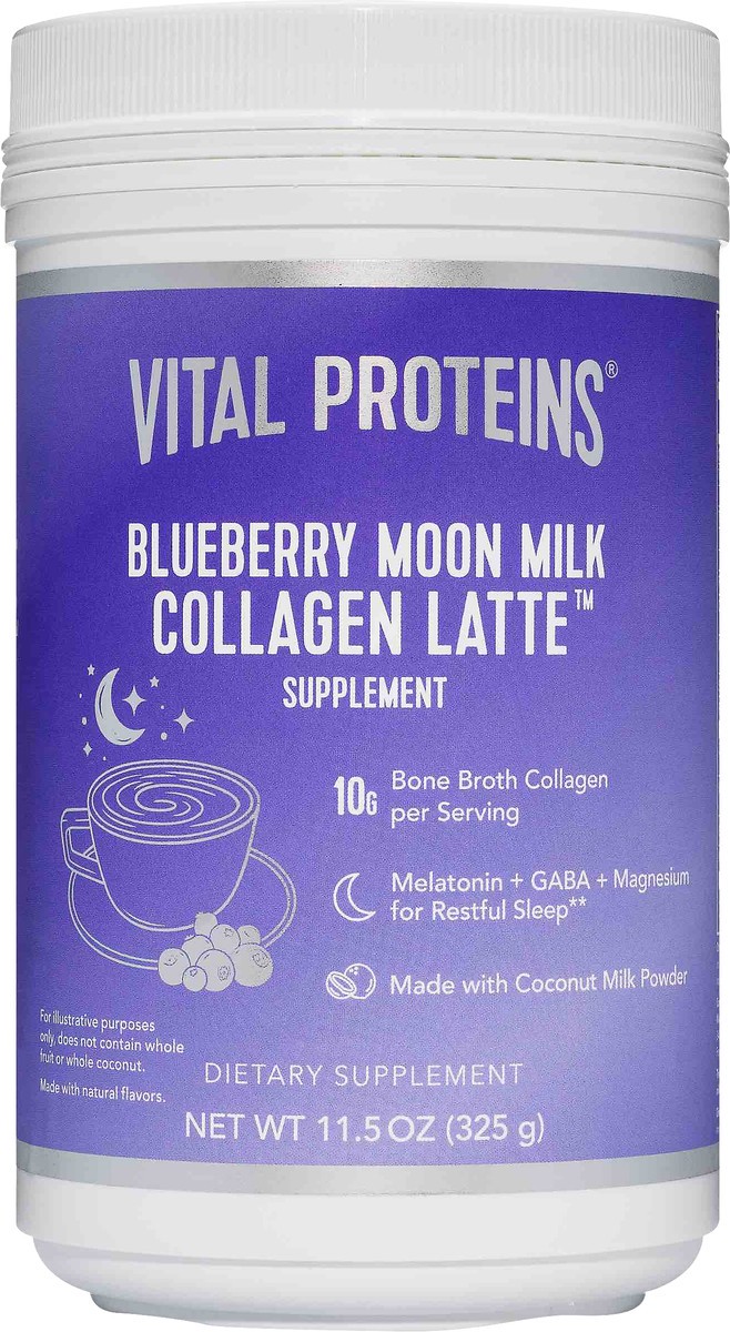 slide 3 of 4, Vital Proteins Blueberry Moon Milk Collagen Latte 11.5 oz, 11.5 oz