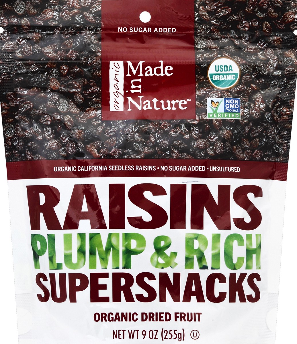 slide 1 of 2, Made in Nature Raisins 9 oz, 9 oz