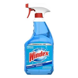 Windex Commercial Line Glass Cleaner, Original Blue, Spray Bottle, 32 fl oz