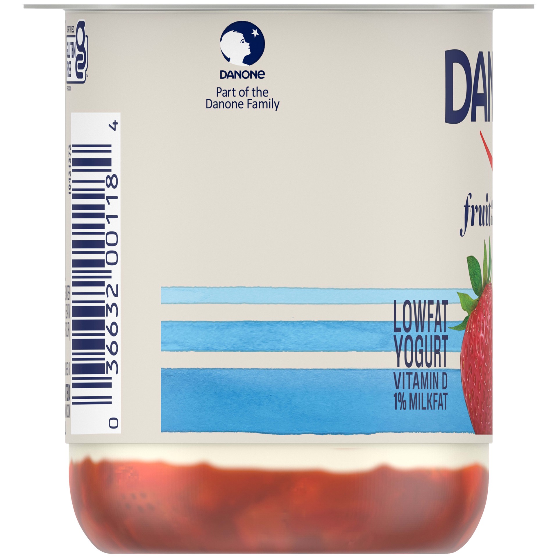 slide 4 of 4, Dannon Fruit on the Bottom Low Fat Regular Yogurt, Strawberry Banana, 5.3 oz., 5.3 oz