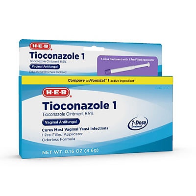 slide 1 of 1, H-E-B Tioconazole-1 Vaginal Antifungal, 1 ct