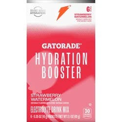 Gatorade Hydration Booster Electrolyte Drink Mix Strawberry Watermelon 0.35 Oz, 6 Ct