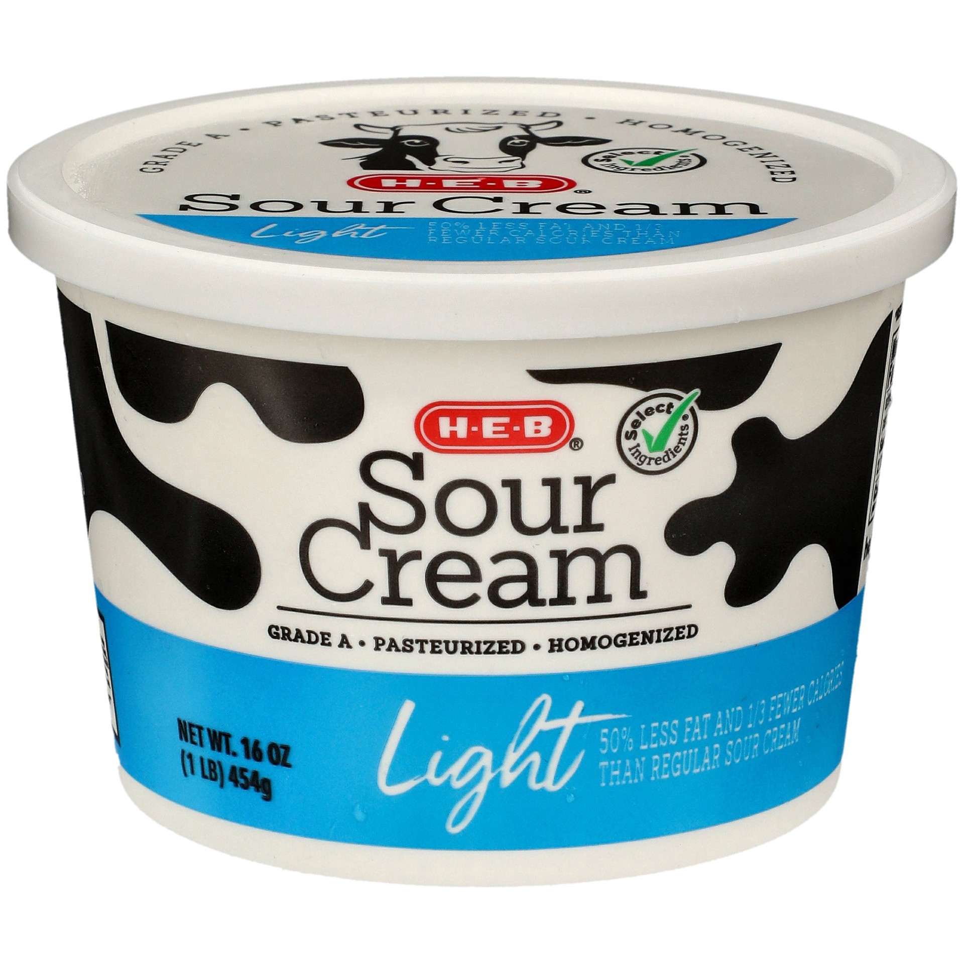 slide 1 of 1, H-E-B Light Sour Cream, 16 oz