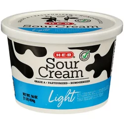 H-E-B Light Sour Cream